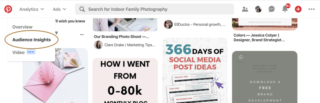 How to find audience insights on Pinterest