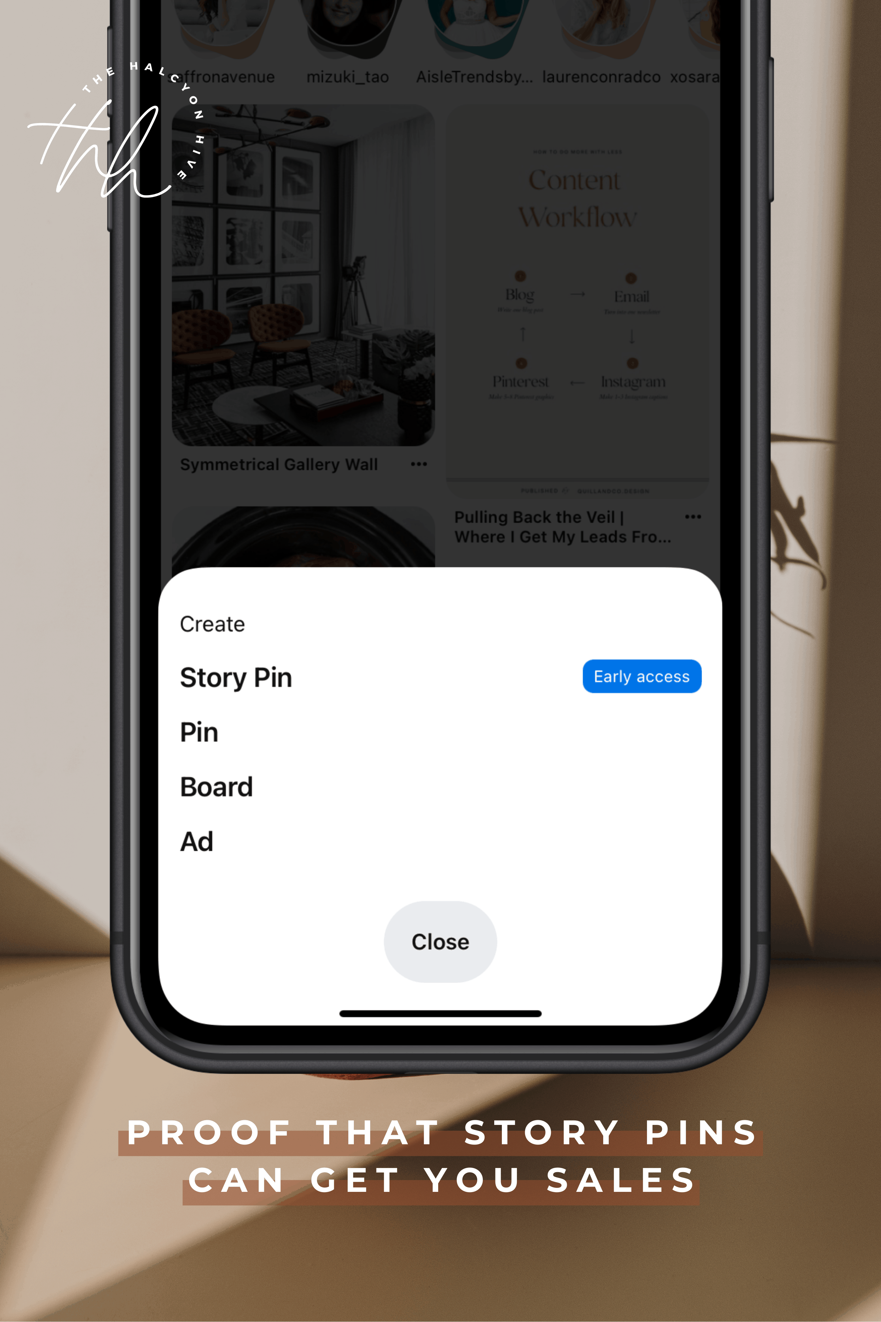 Create a Story Pin on the Pinterest mobile app - proof that story pins can get you sales